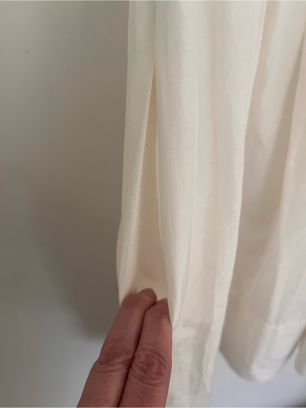 Gap Fit and Flare Dress Womens White Size 14 Cotton Silk V-Neck Sleeveless Midi - Picture 6 of 7